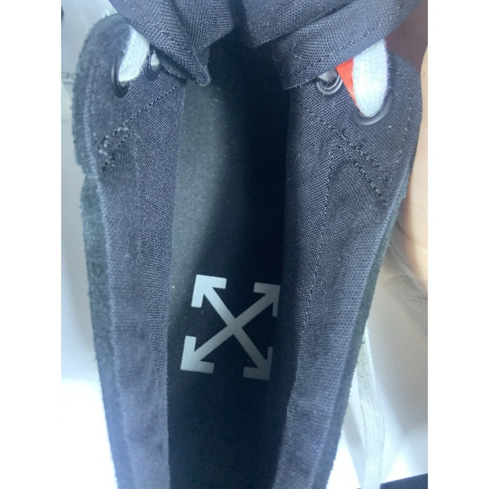 Off White Virgil Abloh Skate Shoes Sneakers Black Men's Size 45
